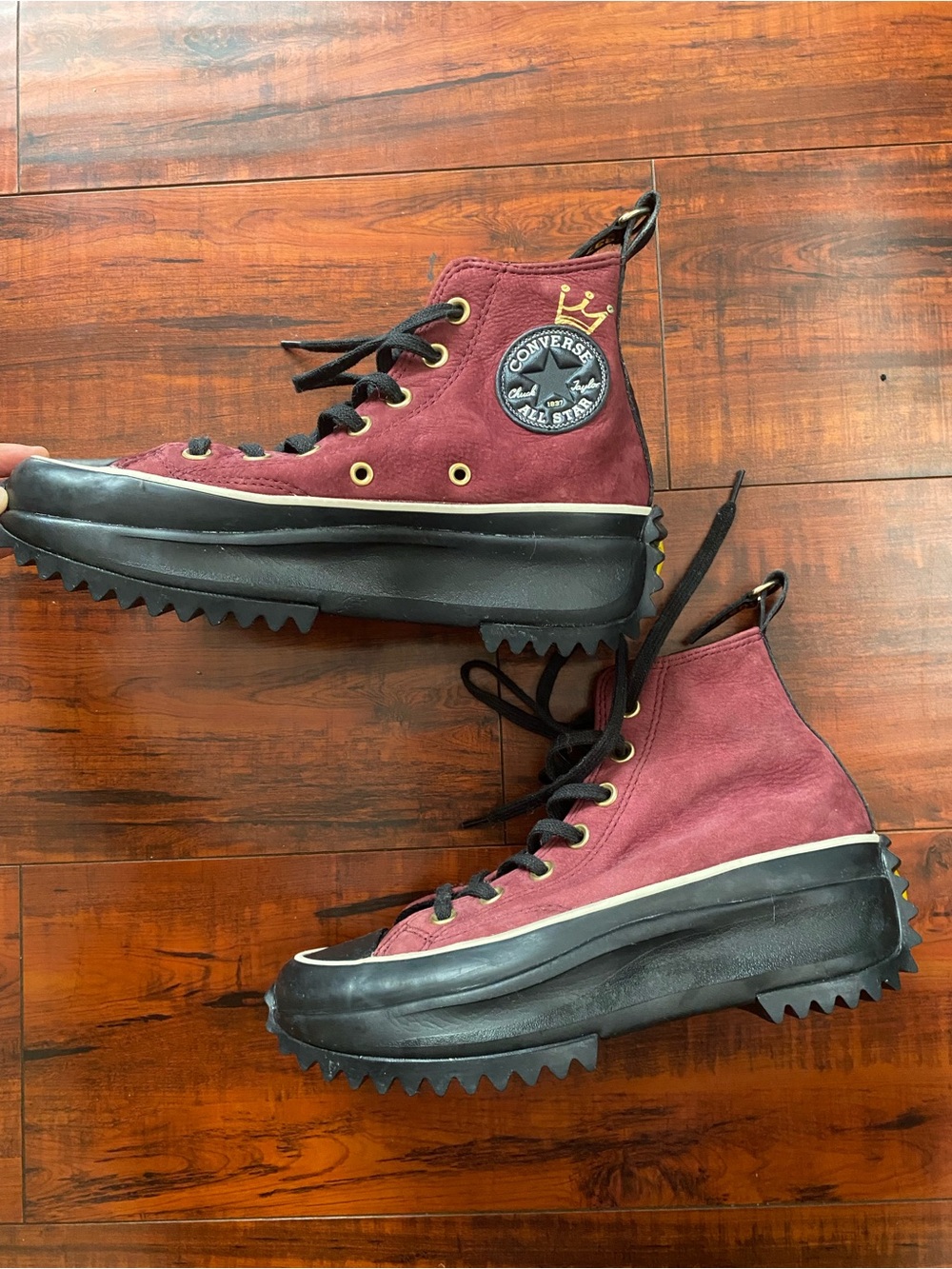 NEW Converse Burgundy Run Star Hike High Sneakers | W 7.5